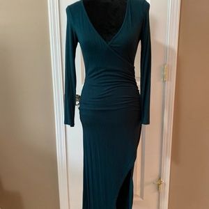 Emerald asymmetrical  dress